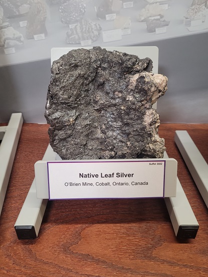 Suffel Sample 3692 of leaf silver from the O'Brien Mine, Cobalt, Ontario, Canada